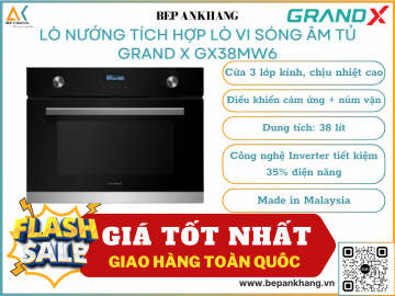 Lò vi sóng kết hợp nướng GrandX GX38MW6 - Made in Malaysia